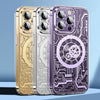 _Gift_Magnetic Transparent Case For Iphone 12 13 14 15 Pro Max Plus Mechanical Texture